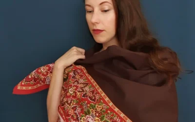 Turecký šátek Lozový –  tmavý prázdný