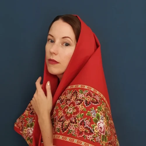 Turecký šátek Lozový - červený prázdný PŘEDPRODEJ