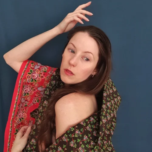 Turecký šátek Šeřík- tmavý s halúzkami PŘEDPRODEJ