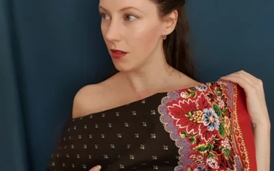 Turecký šátek List- tmavý kytičkový PŘEDPRODEJ