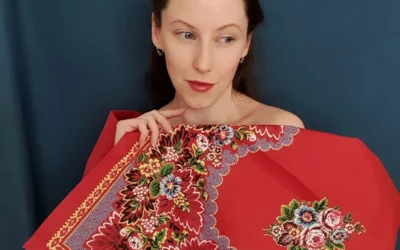 Turecký šátek List- červený prázdný