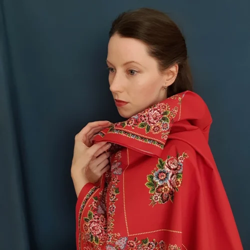 Turecký šátek Šeřík- červený prázdný PŘEDPRODEJ