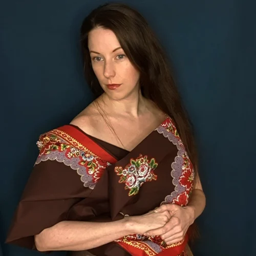 Turecký šátek List- tmavý prázdný PŘEDPRODEJ