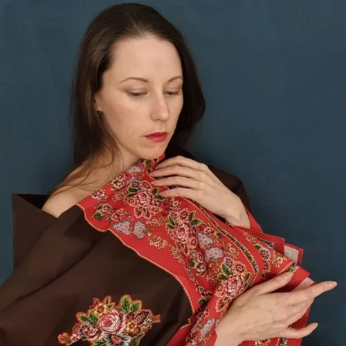 Turecký šátek Šeřík- tmavý prázdný PŘEDPRODEJ