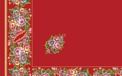 Turecký šátek Lusk – červený prázdný