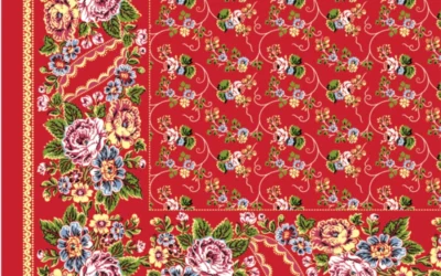 Turecký šátek Lusk – červený halúzkový