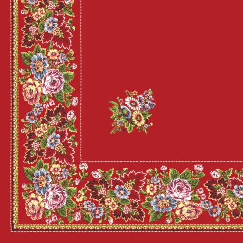 Turecký šátek Listový - červený prázdný