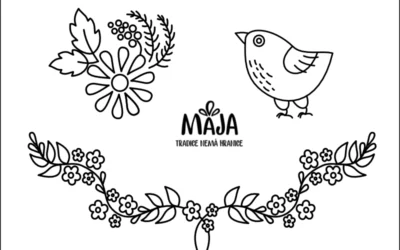 Výšivka zdarma – k halence z předchozího článku.